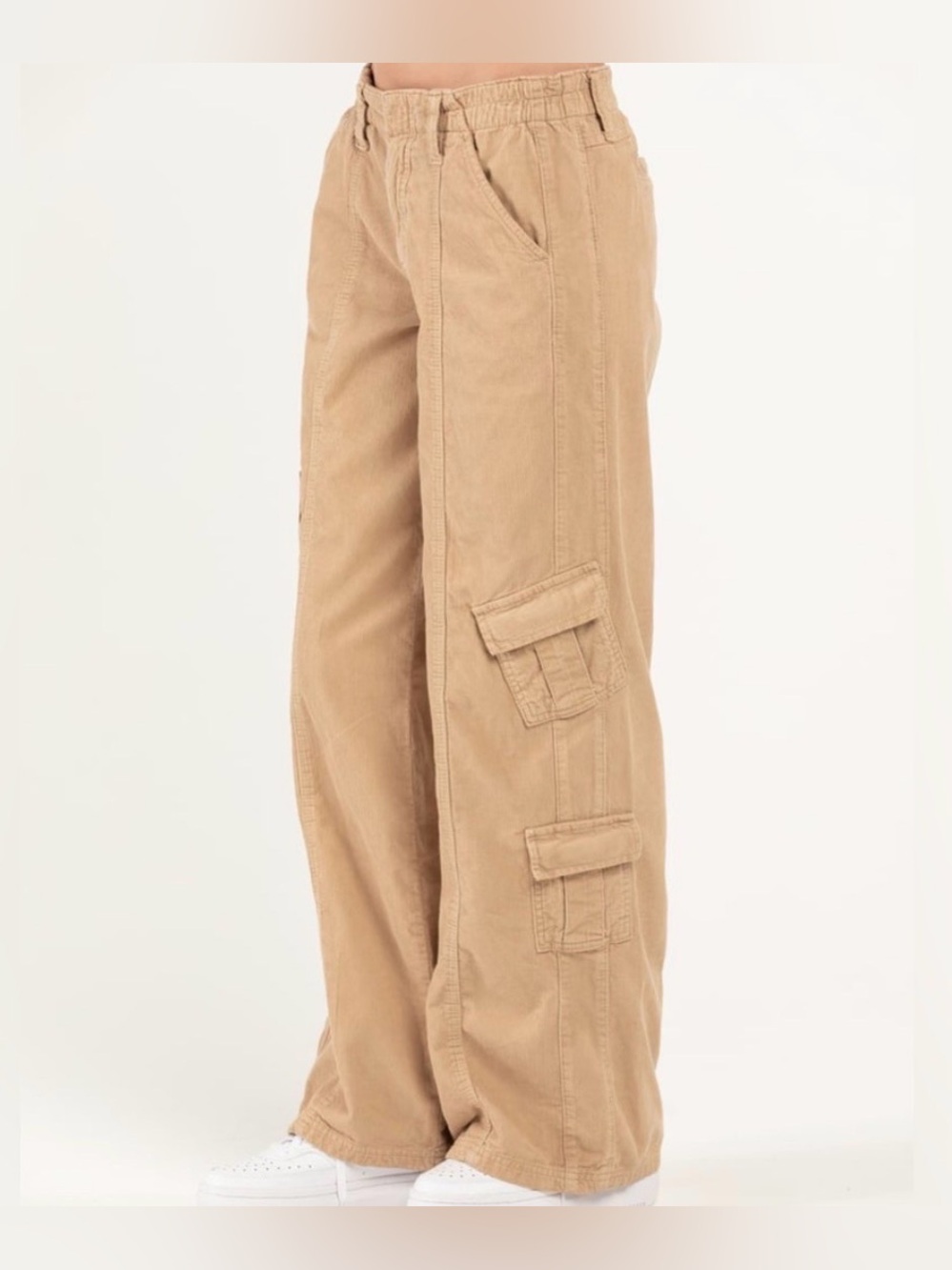 BDG Y2K Corduroy Low-Rise Cargo Pant Tan Oversized Comfortable !!! 🤎